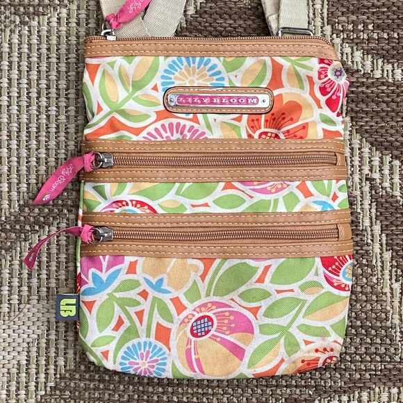 Lily Bloom Handbags - Lily Bloom Floral Print Adjustable Strap Zipper Crossbody Shoulder‎ Bag
